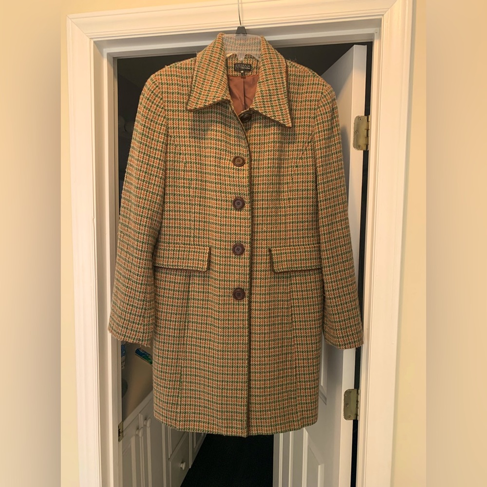 Juliana knee-length driving coat, size medium